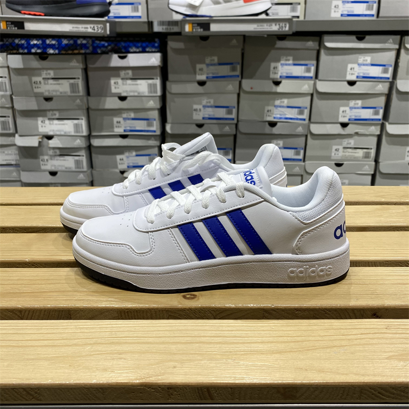 Adidas/阿迪达斯男女鞋HOOPS 2.0轻便耐磨运动休闲低帮板鞋GZ7967-图0