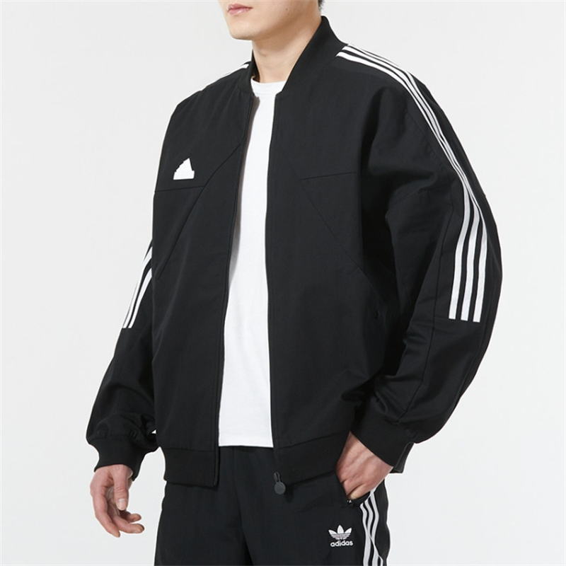 正品Adidas阿迪达斯立领夹克男2024春季新款运动休闲外套IP3791-图0