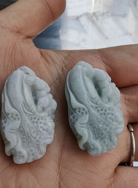 玉阅珠宝情侣翡翠a货吊坠