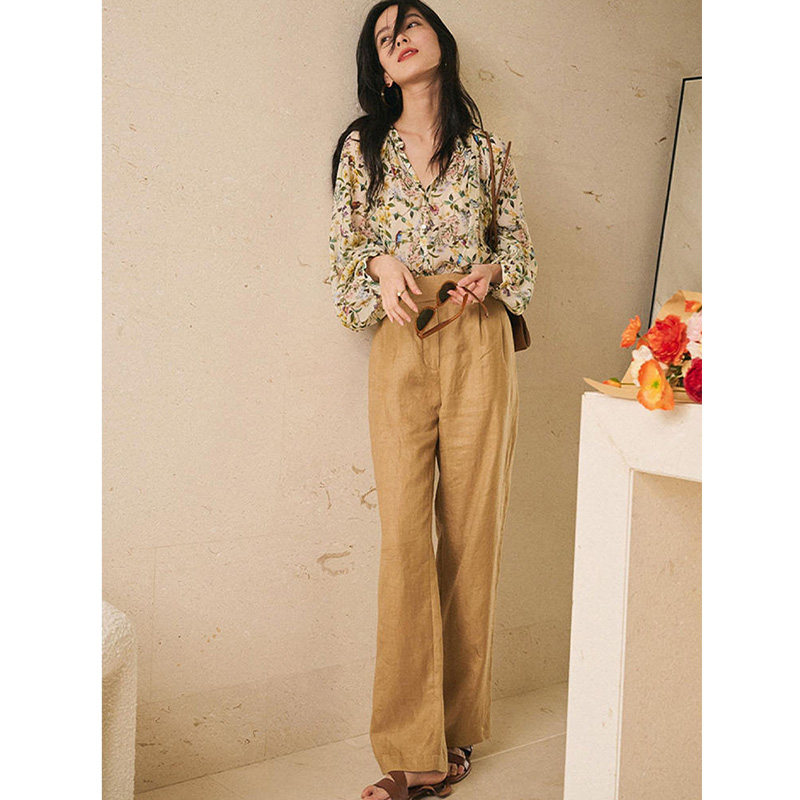 复古气质碎花女2022早春新款衬衫 蒂曼芳衬衫