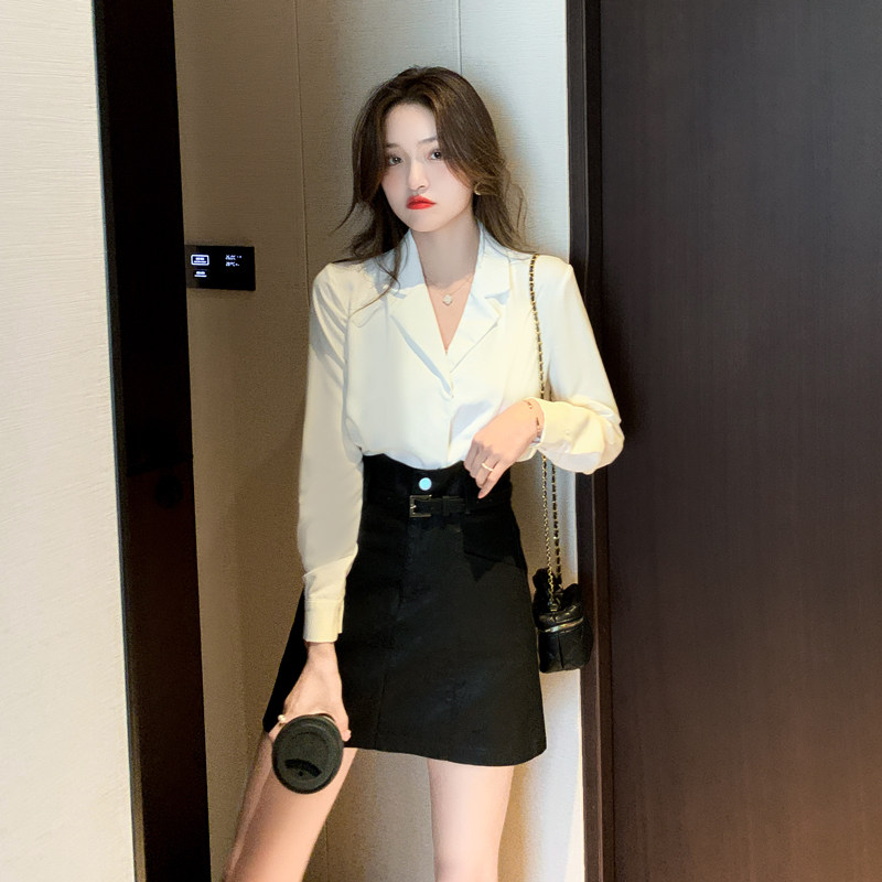 高级感雪纺白衬衫女春装设计感小众 蒂曼芳衬衫