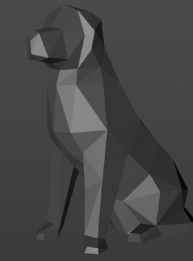 金毛犬狗狗纸模diy家居客厅摆件