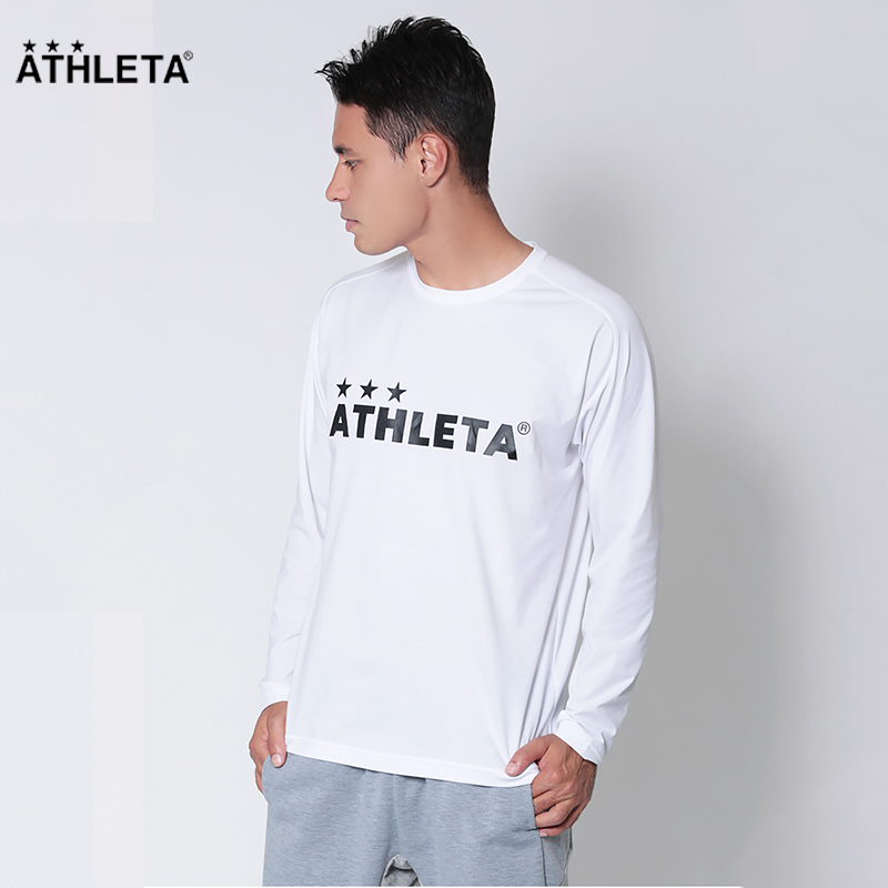 ATHLETA阿仕利塔长袖运动T恤男秋冬速干打底足球训练服上衣03354