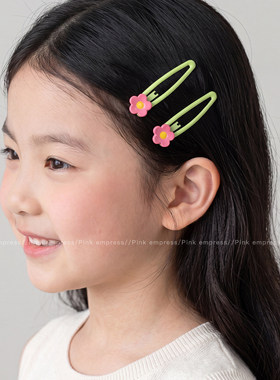 芒果儿童花朵发夹女碎发bb夹宝宝侧边刘海夹不伤发边夹发饰饰品mg