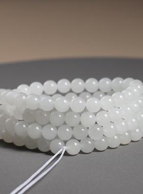 新疆6mm羊脂白玉手串项链