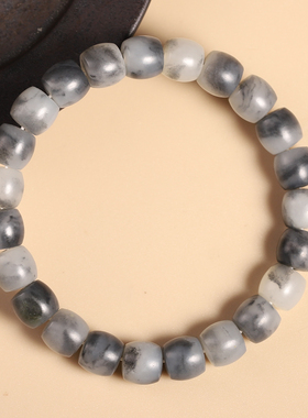 新疆籽料青花和田玉直切手串