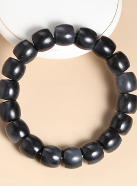 新疆和田玉青花玉直切极限弧手串