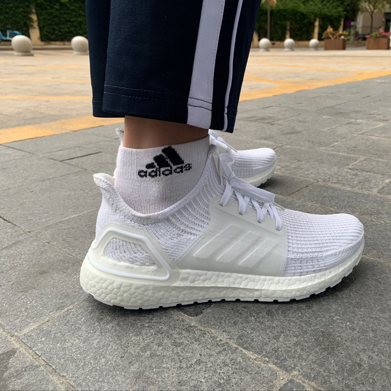 Adidas阿迪达斯UB19纯白彩虹缓震透气男子运动休闲跑步鞋G54008 - 图0