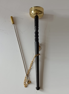 胶柄直杆引磬铜引磬5cm 直杆引罄 铜磬引擎佛堂助念法器包邮