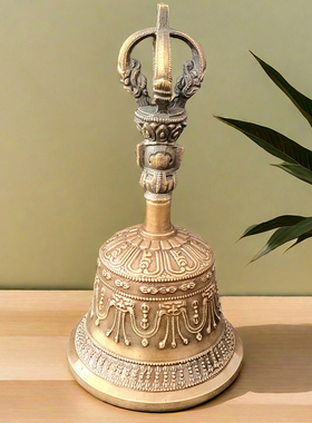 金刚铃尼泊尔杵铜铃铛寺院法器声音清脆回音长久焰口法器手摇铃