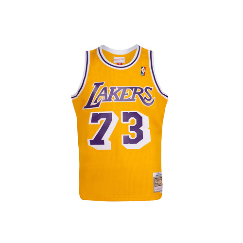 湖人队罗德曼98-99赛季NBA官方MN复刻73号球衣SW球迷版 - 图0