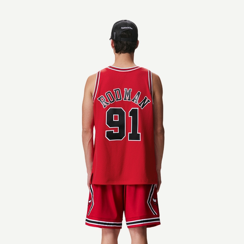 公牛队罗德曼97-98赛季NBA官方MN复刻91号球衣SW球迷版 - 图0