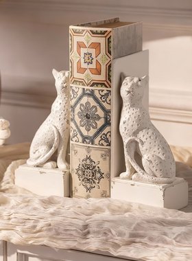 创意豹纹动物树脂摆件