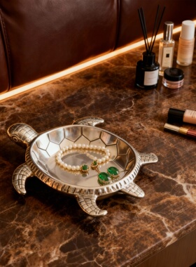 轻奢合金乌龟造型收纳摆件
