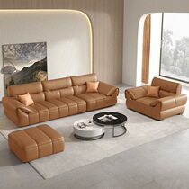 Real leather sofa Modern minimalist Living room Composition Size families Type Double trio Fancy Light Lavish 2023 New