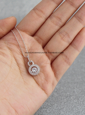 心灵之锁微镶锆石满钻女钥匙首饰