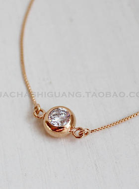 韩版单钻包圆钻水钻女ins小众