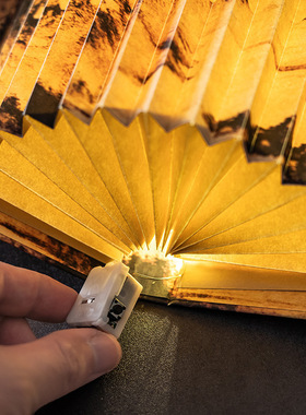 led创意书灯折叠书页灯会发光书本灯翻书浪漫小夜灯创意台灯