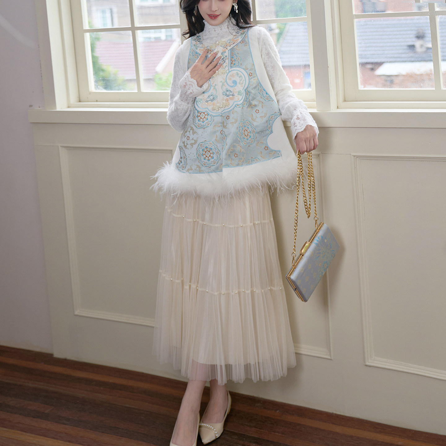 如意 清水溪汉初秋冬汉服女新款温柔百搭国风马甲简约大方内搭,淘宝优惠券,粉丝福利购,淘宝优惠卷