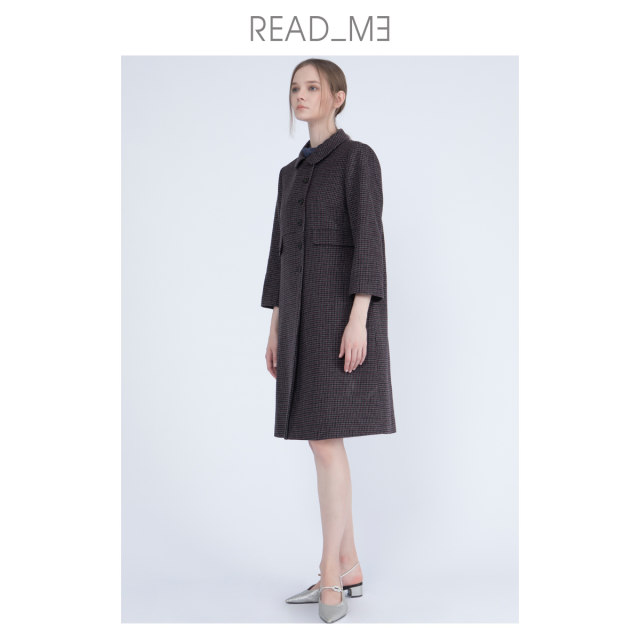 Readme mid-length woolen coat designer