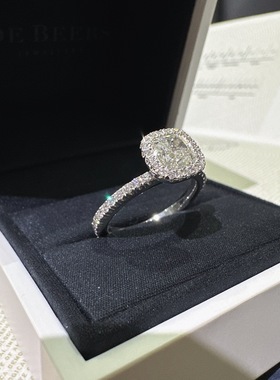 DeBeers戴比尔斯方形钻戒