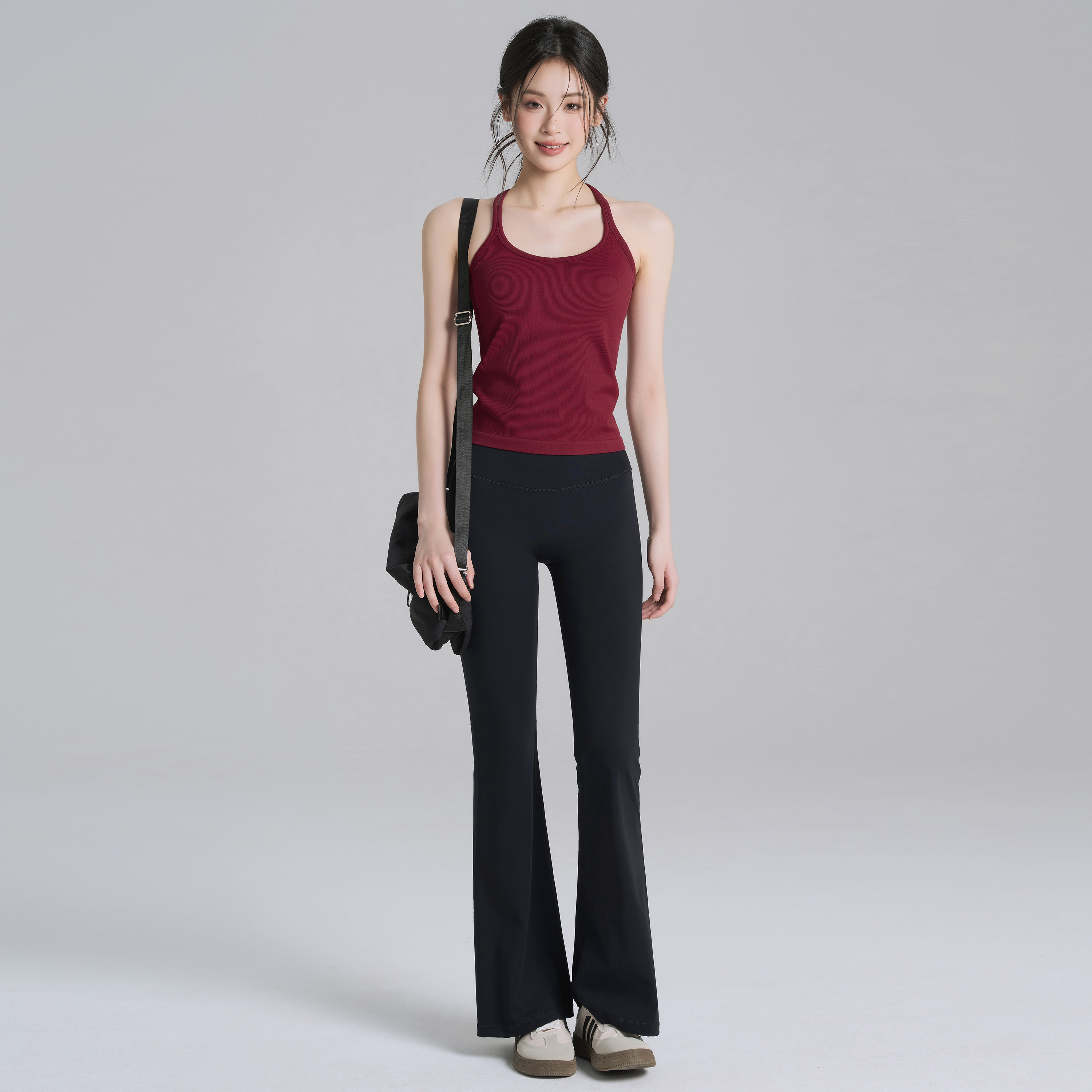 岚纹一体式瑜伽服红色运动背心防震内衣女普拉提吊带训练健身上衣,淘宝优惠券,粉丝福利购,淘宝优惠卷