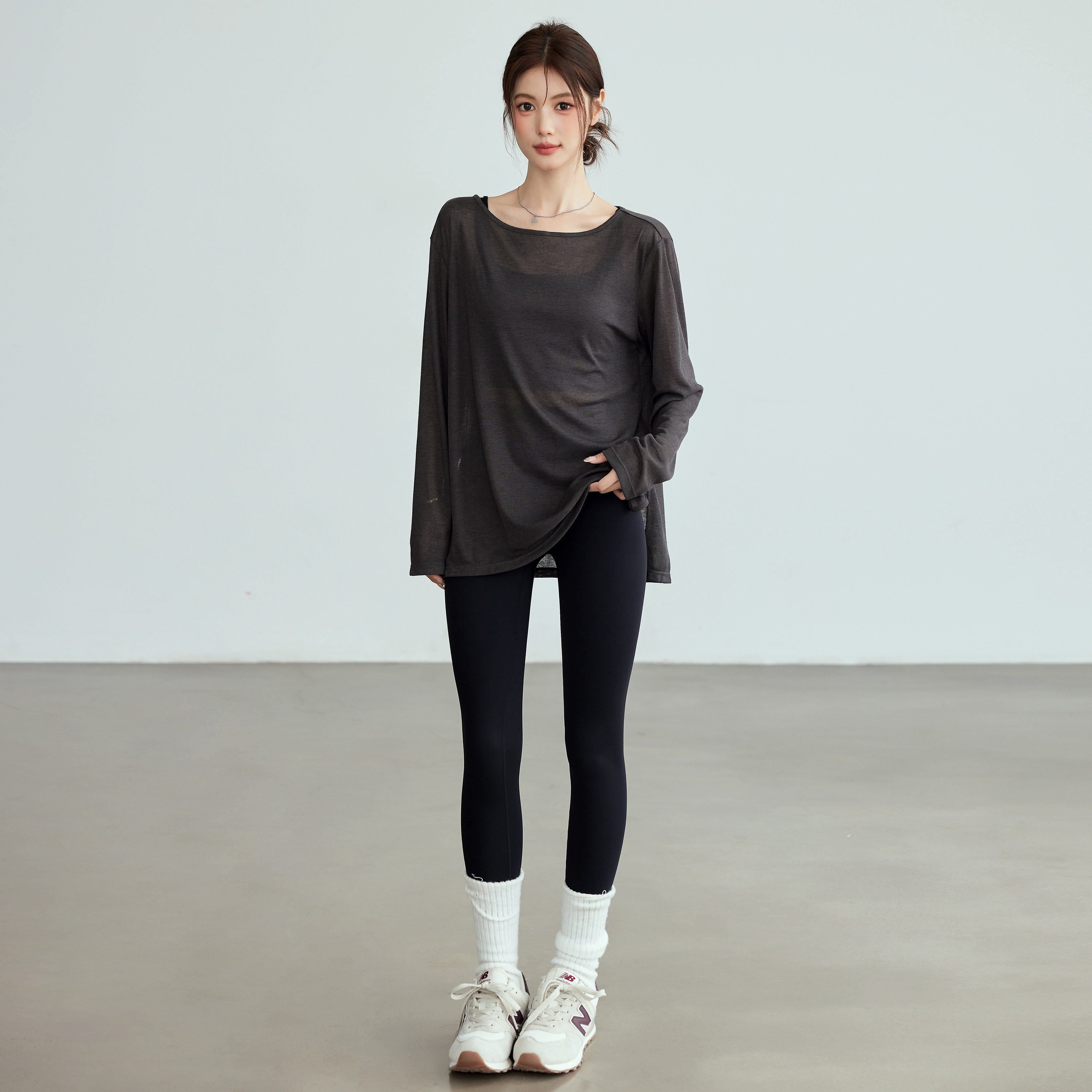 岚纹运动上衣女秋冬新款宽松显瘦瑜伽服健身服跑步训练服长袖T恤,淘宝优惠券,粉丝福利购,淘宝优惠卷