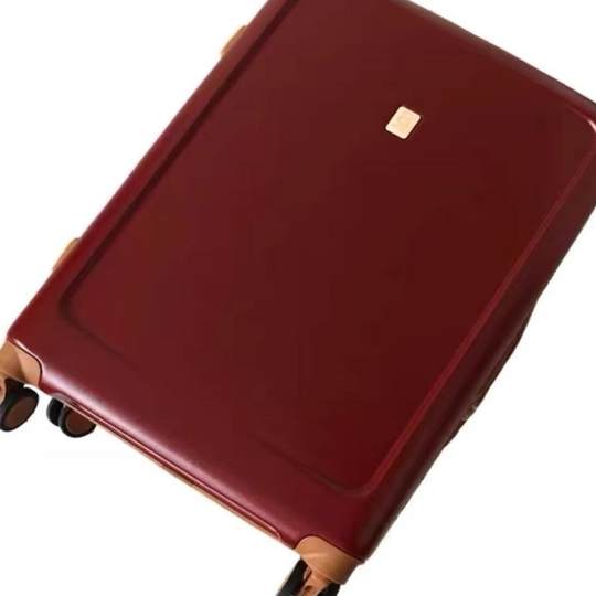 出口PC复古女行李箱20双内饰登机密码箱24结婚陪嫁红箱静音万向轮