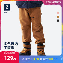 Dikamnon Children Sports Pants Boy Girl Pants Autumn Winter Clothing Windproof Plus Suede Thickened Trousers Work Pants KIDC