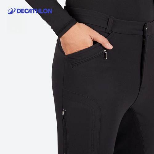 【清仓】迪卡侬马术裤男骑马裤子骑马装马术装备保暖加绒防水OVHR - 图1