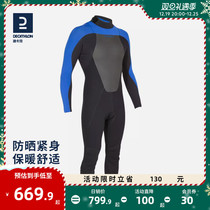 Dikannon Diving Suit Male Surf Dress Woman Professional Long Sleeve Sunscreen Conjoined Neoprene Surf IVL6