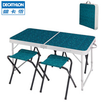 Dickom Outdoor Folding Table And Chairs Picnic Tables On-board Portable Dining Table Suit Camping Folding Table Large ODCF