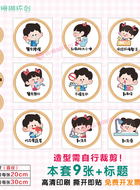 幼儿园讲卫生好习惯主题墙布置