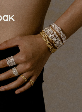 【所有女生的衣橱直播间】OOAK列维斯蕾丝系列S925银开口戒指手镯