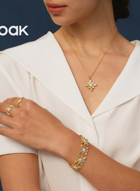 【新品上市】OOAK界格雕金烟花雨系列满圈日落烟花气质轻奢手链