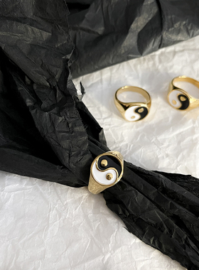 blacktoo中国风太极学生戒指