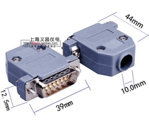 DB15F DB15F DB15 core plug pin hole two rows of 15 core male head white glue plated full gold welding wire type