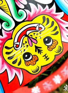中国风马勺脸谱摆件幼儿饭店装饰