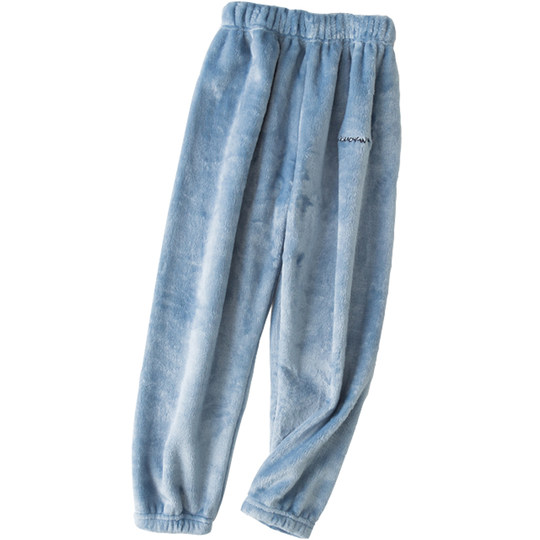 Фланелевые теплые брюки, утолщенная коралловая бархатная пижама