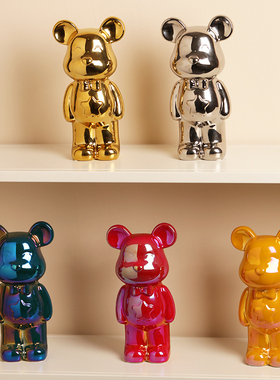 轻奢陶瓷电镀暴力熊摆件