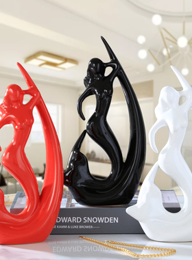 中式风现代简约女生美人鱼工艺品