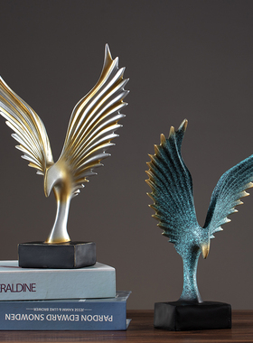 创意轻奢艺术大鹏展翅摆件