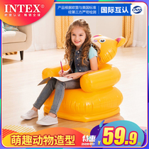 INTEX Inflatable Sofa Child Seat Baby Portable Safe Backrest Sat Chair Stool Kid Chair