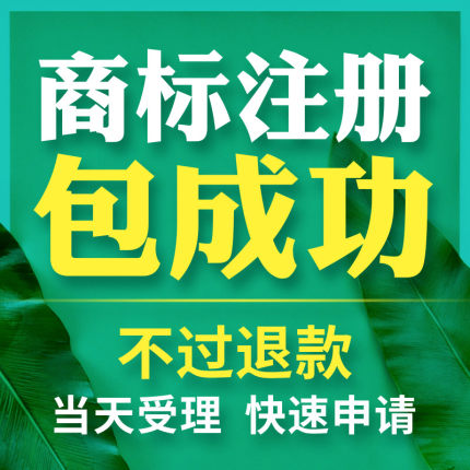 商标注册申请包通过加急注册提交专业查询商标logo设计快当天受理