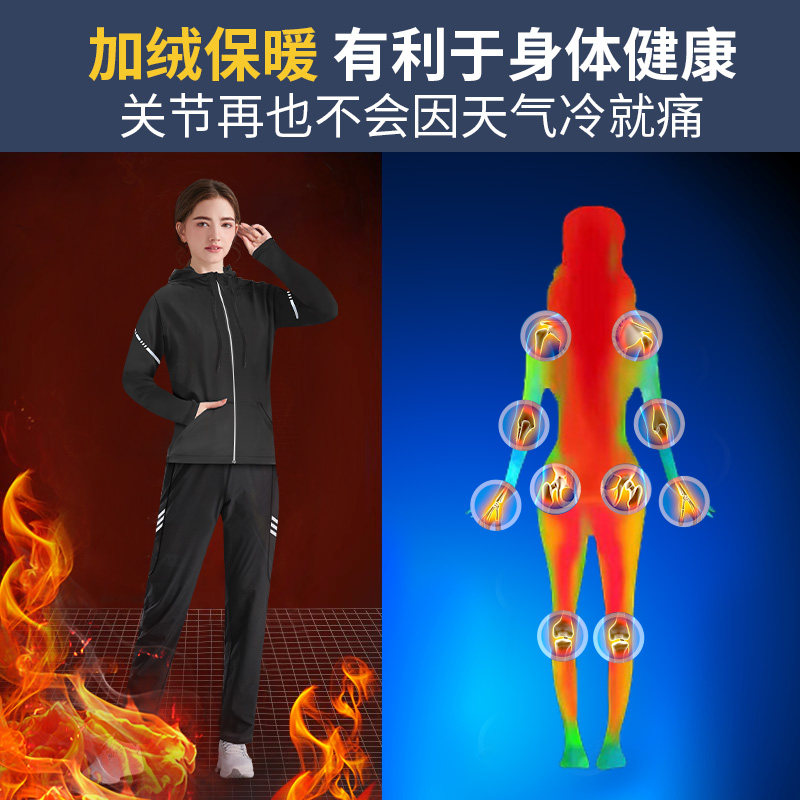 冬季跑步套装女保暖户外运动外套秋冬新款大码专业健身训练装备,淘宝优惠券,粉丝福利购,淘宝优惠卷