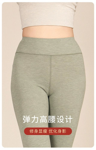 Бархатные удерживающие тепло шерстяные утепленные штаны, зимнее базовое термобелье