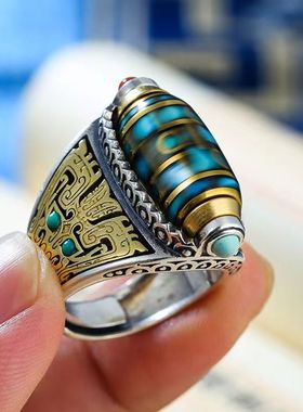 镀925银新品新品九眼天珠六字真