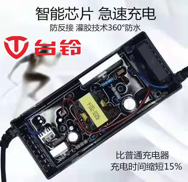 台铃电动车原装电瓶充电器48v12a20A60V72V专用云插防水智能和诚-图1