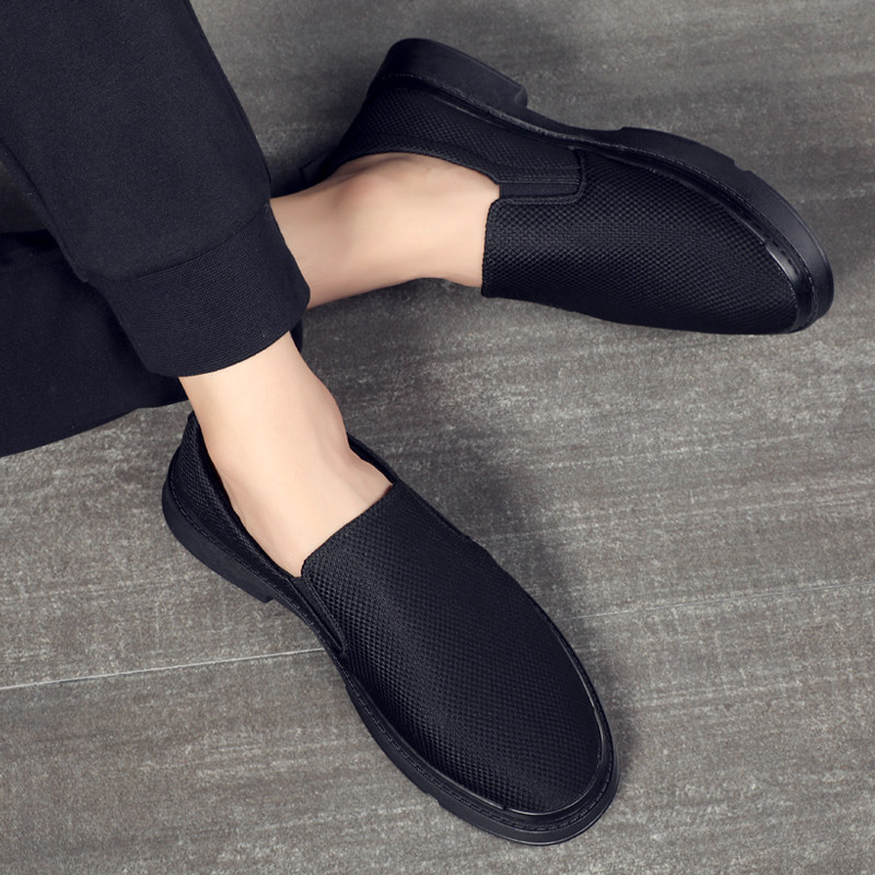 男鞋春季透气新款老北京布鞋男一脚蹬懒人鞋韩版帆布鞋男士休闲鞋,淘宝优惠券,粉丝福利购,淘宝优惠卷