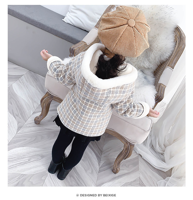 女童呢子大衣秋冬2025新款儿童中长款加厚女宝宝毛呢加绒外套洋气,淘宝优惠券,粉丝福利购,淘宝优惠卷